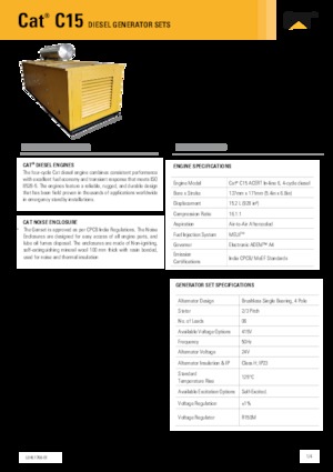 Groupes électrogènes à diesel Caterpillar C15-550