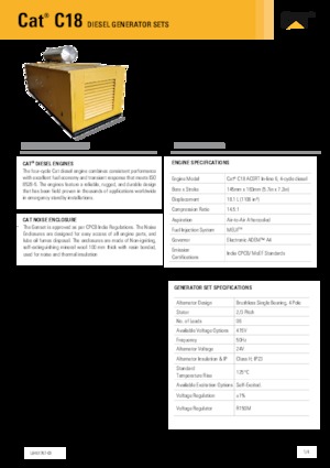 Groupes électrogènes à diesel Caterpillar C18-600