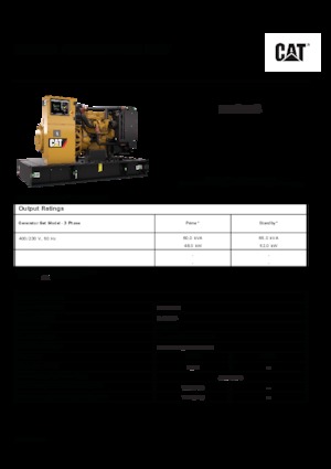 Groupes électrogènes à diesel Caterpillar C4.4-DE 65