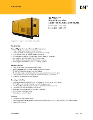 Groupes électrogènes à diesel Caterpillar C9-DE 275