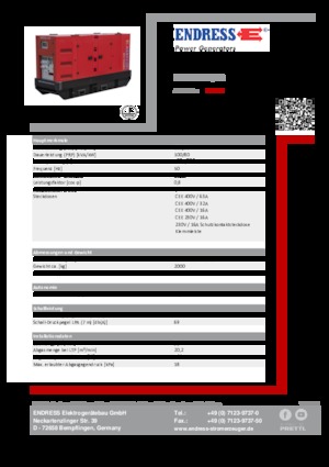 Groupes électrogènes à diesel Endress ESE 110 IW/RS