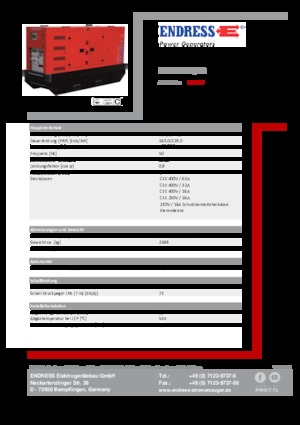 Groupes électrogènes à diesel Endress ESE 180 JW/RS
