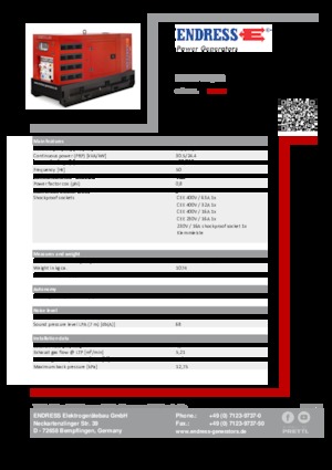 Groupes électrogènes à diesel Endress ESE 35 YW/RS