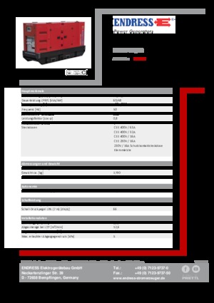 Groupes électrogènes à diesel Endress ESE 67 IW/RS