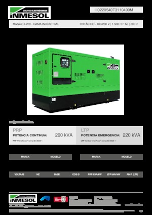 Groupes électrogènes à diesel INMESOL II-220