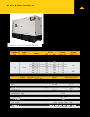 Groupes électrogènes à diesel Caterpillar XQP150