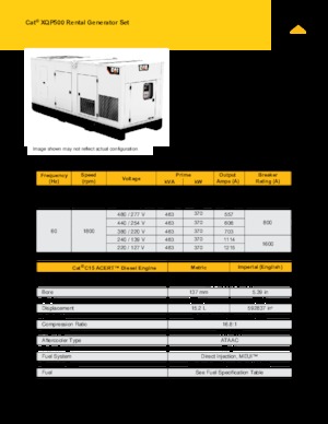 Groupes électrogènes à diesel Caterpillar XQP500