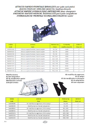 Coupleurs rapides TREVI BENNE TARMF0911