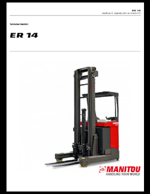Chariots élévateurs pousseurs électriques Manitou ER 14