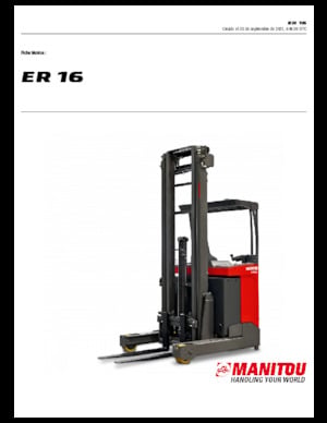 Chariots élévateurs pousseurs électriques Manitou ER 16