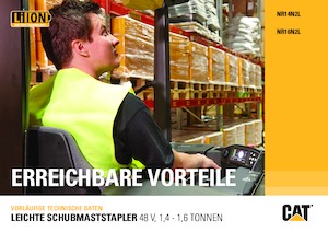 Chariots élévateurs pousseurs électriques Caterpillar NR14N2L