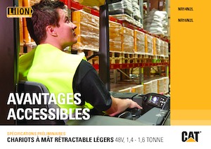 Chariots élévateurs pousseurs électriques Caterpillar NR14N2L