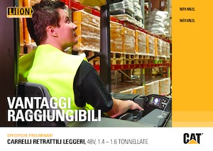 Chariots élévateurs pousseurs électriques Caterpillar NR16N2L