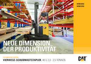 Chariots élévateurs pousseurs électriques Caterpillar NRM25N3