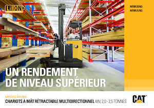 Chariots élévateurs pousseurs électriques Caterpillar NRM25N3