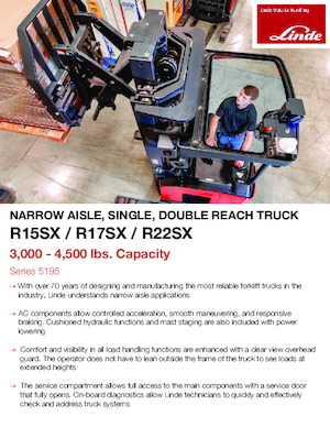 Chariots élévateurs pousseurs électriques Linde R17SX-24V