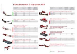 Faucheuses  arrières disques sans conditionneurs Massey Ferguson DM357