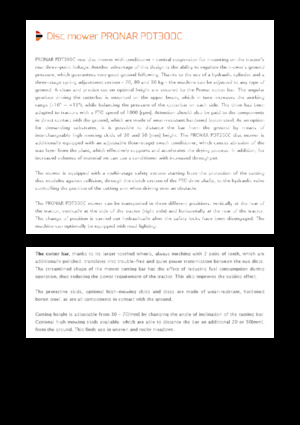 Faucheuses  arrières disques avec conditionneurs Pronar PDT 300 C