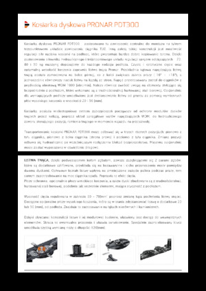 Faucheuses  arrières disques sans conditionneurs Pronar PDT 300