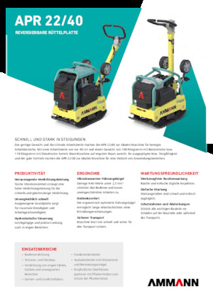 Plaques vibrantes réversibles Ammann APR 2240