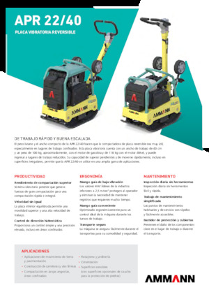 Plaques vibrantes réversibles Ammann APR 2240