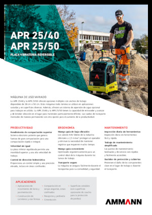 Plaques vibrantes réversibles Ammann APR 2550