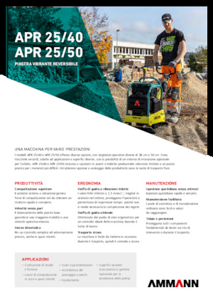 Plaques vibrantes réversibles Ammann APR 2550