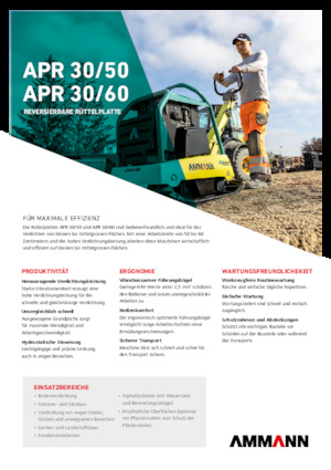 Plaques vibrantes réversibles Ammann APR 3060