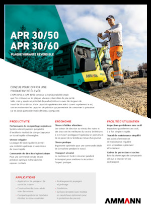 Plaques vibrantes réversibles Ammann APR 3060