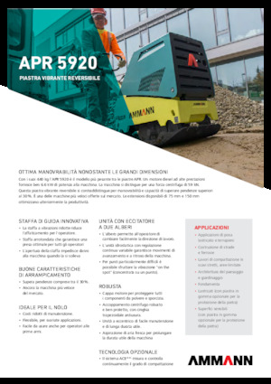 Plaques vibrantes réversibles Ammann APR 5920