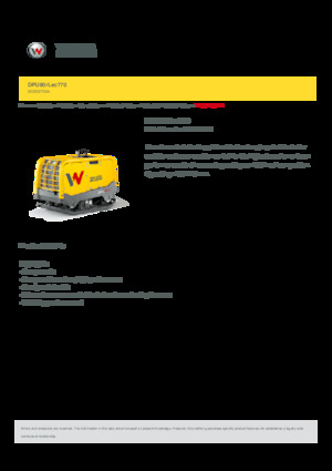 Plaques vibrantes réversibles Wacker Neuson DPU80r Lec 770