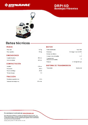 Plaques vibrantes réversibles Dynapac DRP15D 