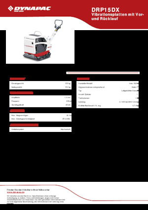 Plaques vibrantes réversibles Dynapac DRP15DX