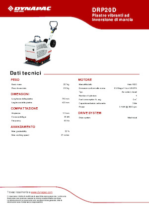 Plaques vibrantes réversibles Dynapac DRP20D