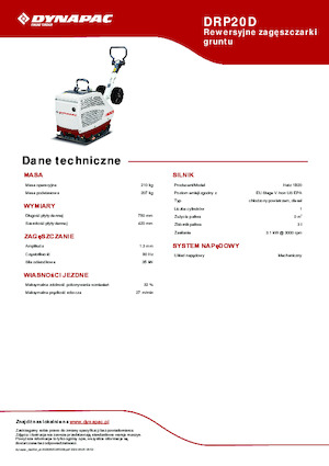 Plaques vibrantes réversibles Dynapac DRP20D