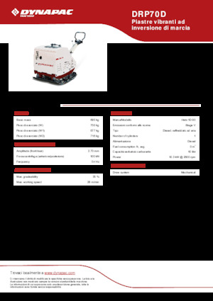 Plaques vibrantes réversibles Dynapac DRP70D