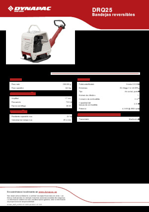 Plaques vibrantes réversibles Dynapac DRQ25