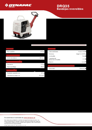 Plaques vibrantes réversibles Dynapac DRQ35