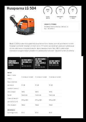 Plaques vibrantes réversibles Husqvarna LG 504