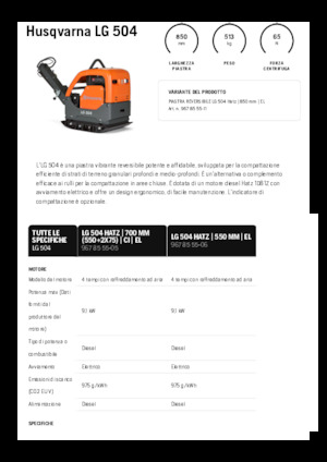 Plaques vibrantes réversibles Husqvarna LG 504