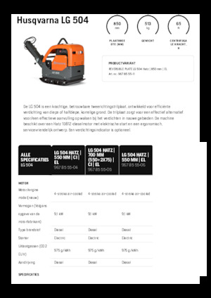 Plaques vibrantes réversibles Husqvarna LG 504