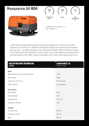 Plaques vibrantes réversibles Husqvarna LH 804