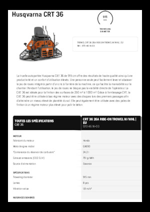 Polisseurs rotatifs double assisable Husqvarna CRT 36