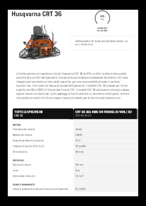 Polisseurs rotatifs double assisable Husqvarna CRT 36