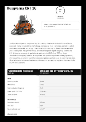 Polisseurs rotatifs double assisable Husqvarna CRT 36