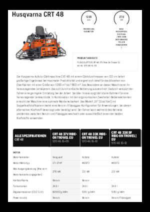 Polisseurs rotatifs double assisable Husqvarna CRT 48