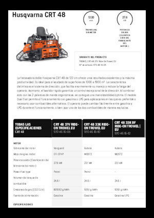 Polisseurs rotatifs double assisable Husqvarna CRT 48