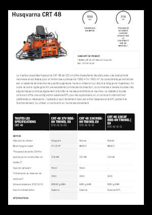 Polisseurs rotatifs double assisable Husqvarna CRT 48