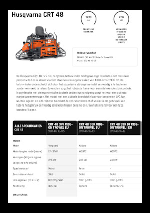 Polisseurs rotatifs double assisable Husqvarna CRT 48