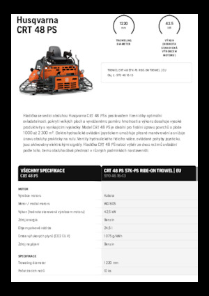Polisseurs rotatifs double assisable Husqvarna CRT 48 PS